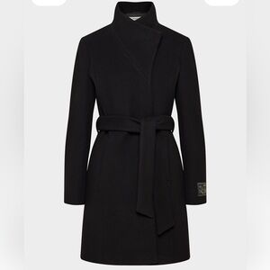 Aritzia Black Connor Coat Midi